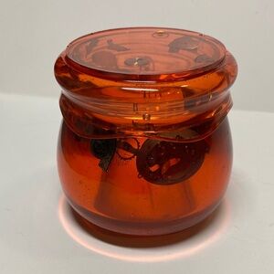 Puddin Jar Resin Watch Clock Small Screw Lid Container Handmade Red NWOT